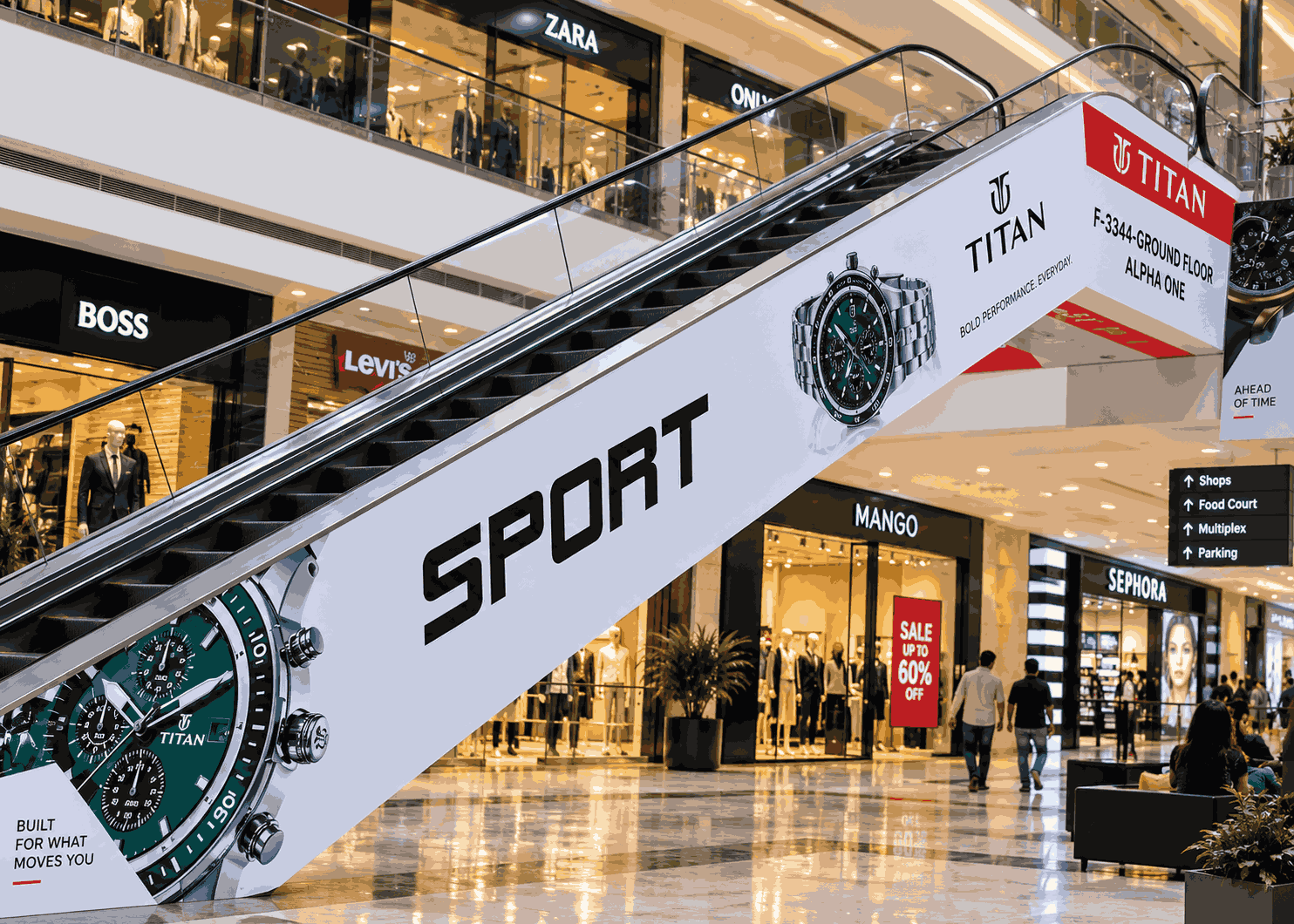 Mall entrance branding